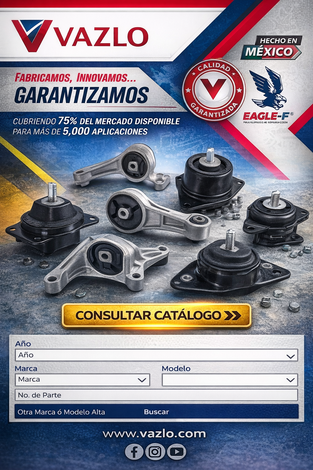 catalogo electronico de comercializadora autodis o vazlo de soportes de motor para automoviles o vehiculos