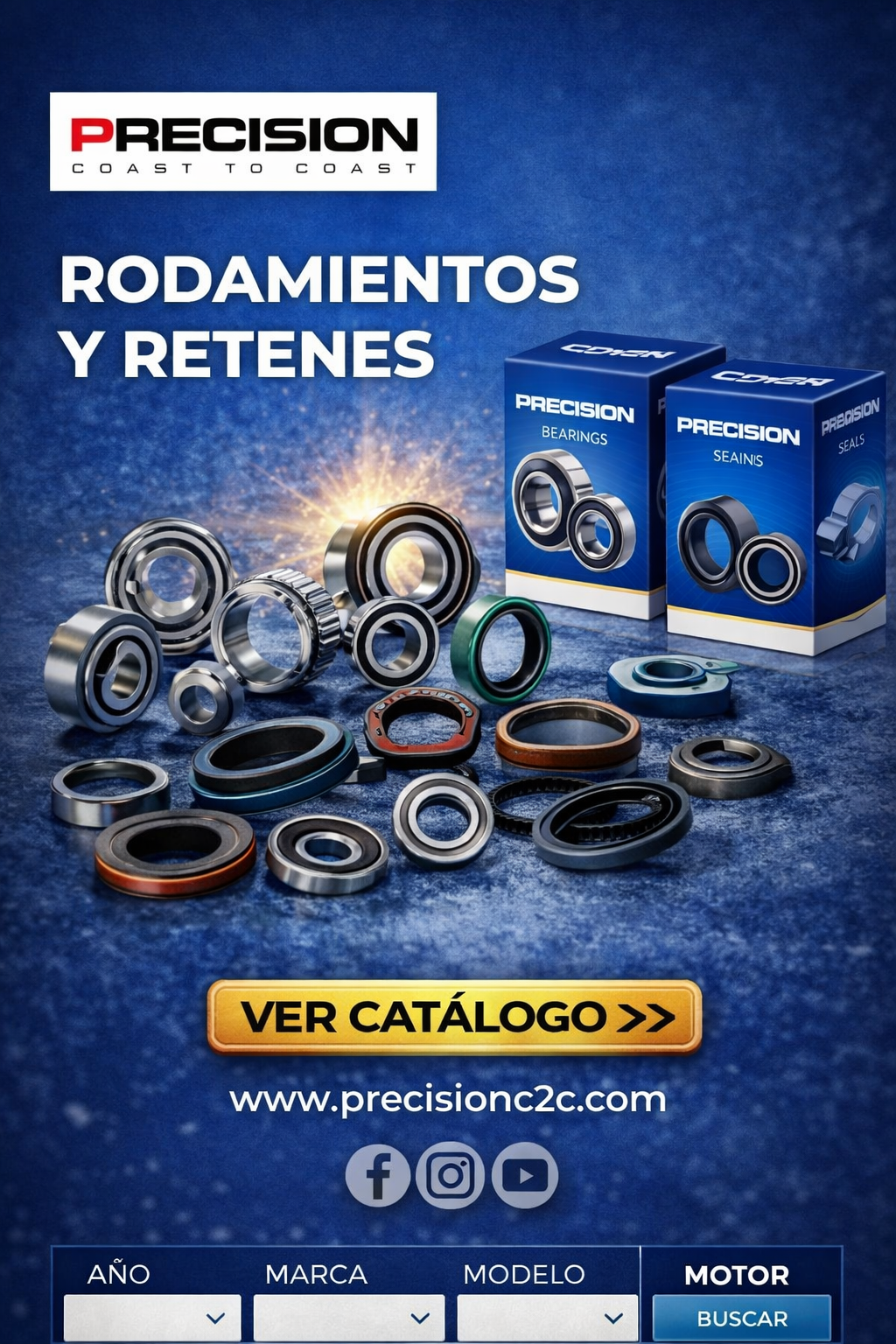 catalogo electronico de precision coast to coast de rodamientos generales para automoviles