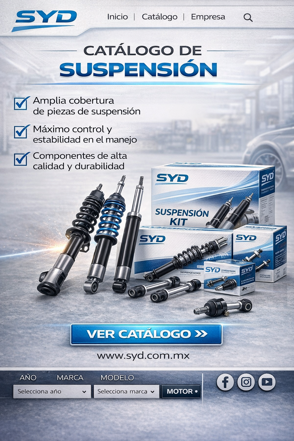 catalogo electronico de suspensiones en general para automoviles de SYD